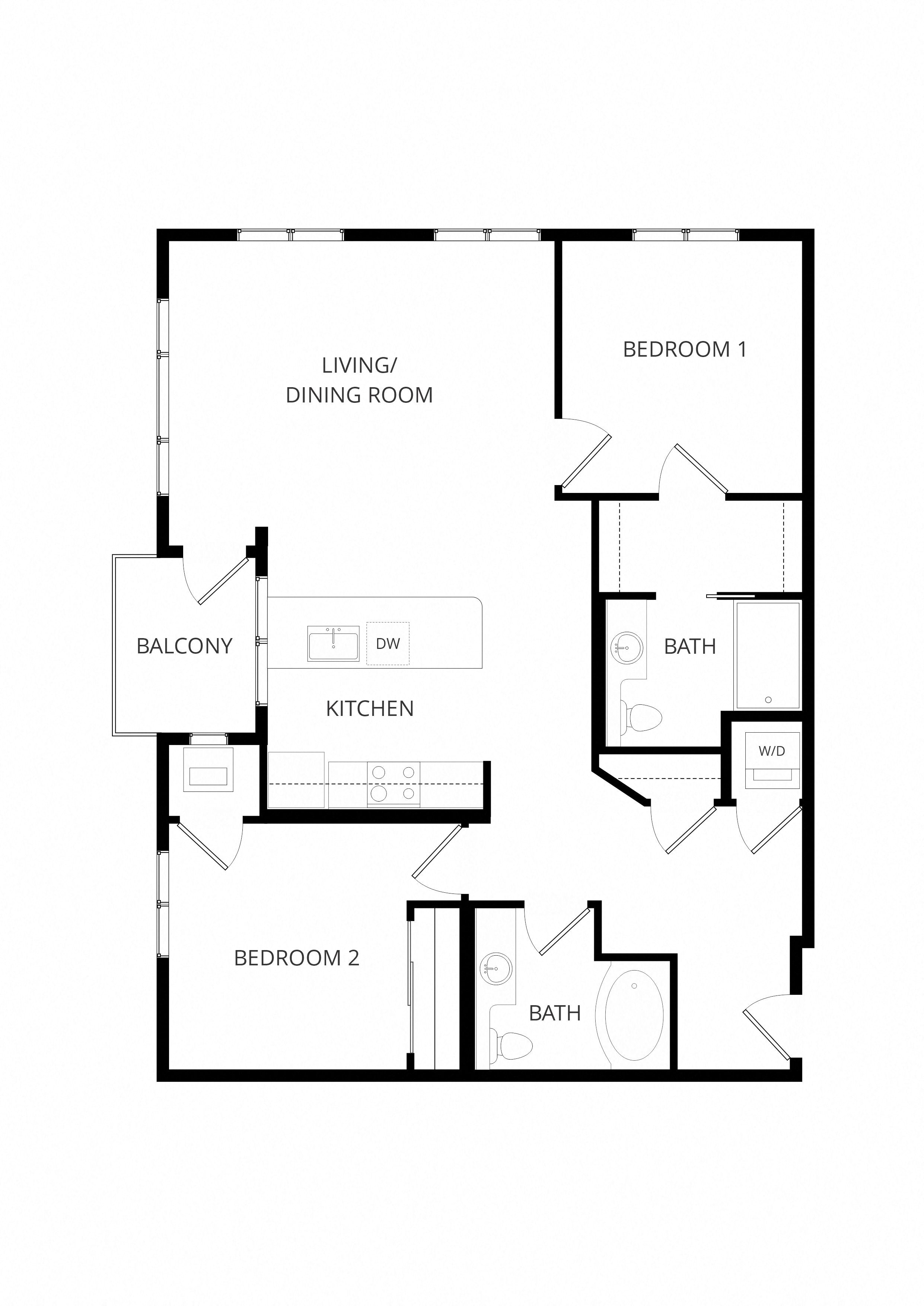 C6 2x2 floor plan